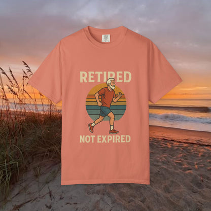 Retired Not Expired Marathon Runner, Retirement Gift T-Shirt Dad Birthday tshirt Granddad gift Retired Father Gift Shirt Nature Lover Gift Hiking Tee Outdoors shirt
