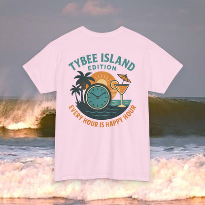 Tybee Island Edition Every Hour Is Happy Hour, Everyday Tees, Gift for Him/Her, Comfortable Fashion, Eco-Friendly