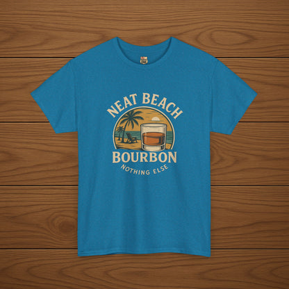 NEAT BEACH Cotton T-shirt, Stylish Casual Wear, Gift for Whiskey Enthusiasts, Perfect for Parties & Celebrations
