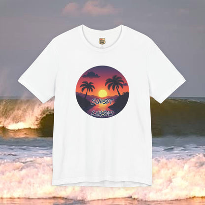 Sunset Chaser T-shirt,  tropical palms, comfy cozy beach shirt