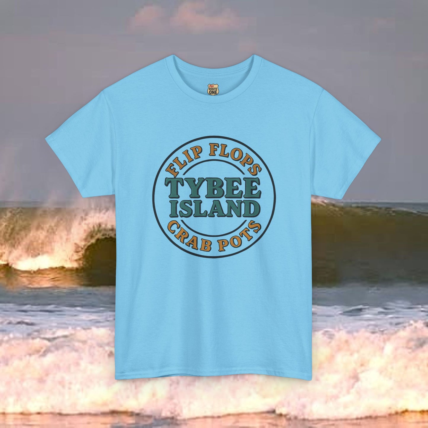 Tybee Island Flip Flops and Crab Pots , Everyday Tees, Gift for Him/Her, Comfortable Fashion, Eco-Friendly