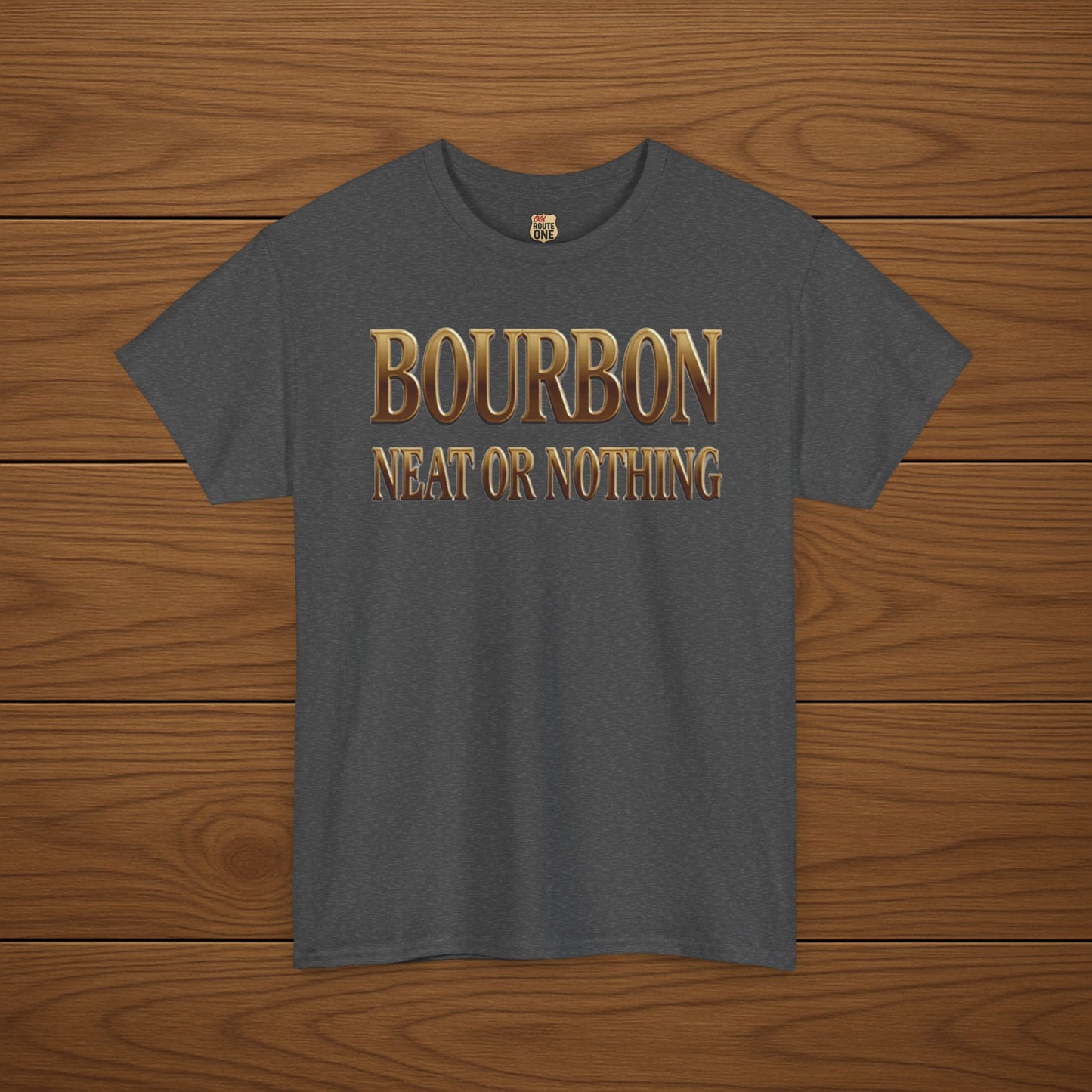 Bourbon Neat or Nothing Cotton T-shirt, Stylish Casual Wear, Gift for Whiskey Enthusiasts, Perfect for Parties & Celebrations