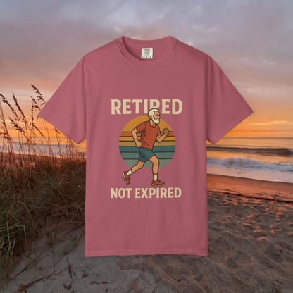 Retired Not Expired Marathon Runner, Retirement Gift T-Shirt Dad Birthday tshirt Granddad gift Retired Father Gift Shirt Nature Lover Gift Hiking Tee Outdoors shirt