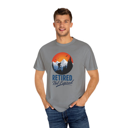Retired Not Expired, Retirement Gift T-Shirt Dad Birthday tshirt Granddad gift Retired Father Gift Shirt Nature Lover Gift Hiking Tee Outdoors shirt