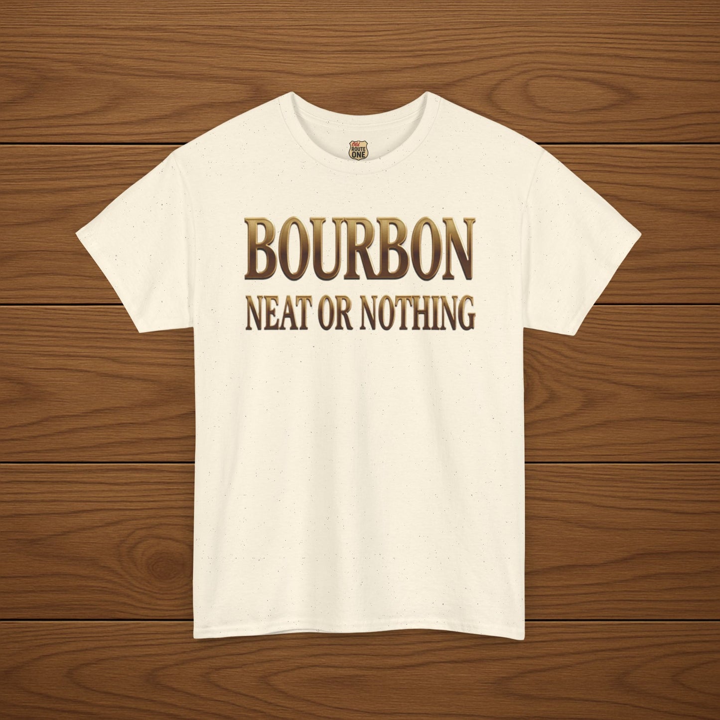 Bourbon Neat or Nothing Cotton T-shirt, Stylish Casual Wear, Gift for Whiskey Enthusiasts, Perfect for Parties & Celebrations