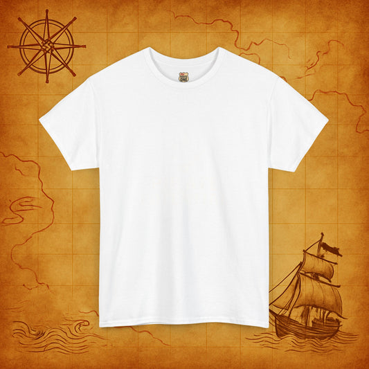 "Pirate Potential" Heavy Cotton Tee, Nautical Gift, Funny Tee, Casual Wear, Pirate Theme Shirt, Adventure Apparel