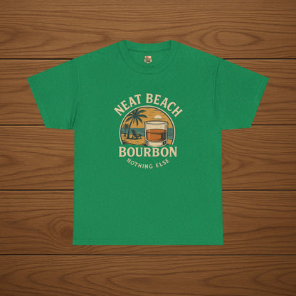NEAT BEACH Cotton T-shirt, Stylish Casual Wear, Gift for Whiskey Enthusiasts, Perfect for Parties & Celebrations