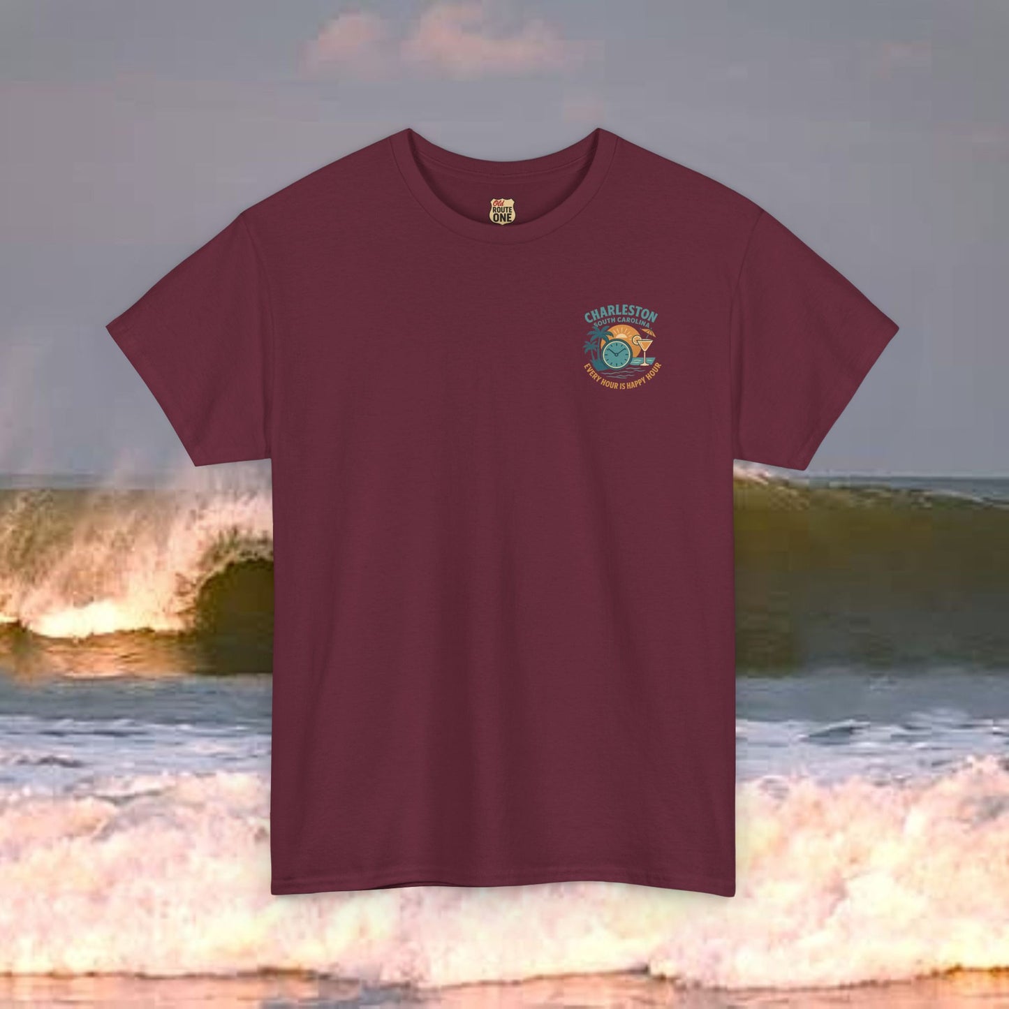 Charleston South Carolina Every Hour Is Happy Hour, Everyday Tees, Gift for Him/Her, Comfortable Fashion, Eco-Friendly