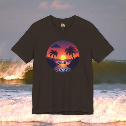 Sunset Chaser T-shirt,  tropical palms, comfy cozy beach shirt