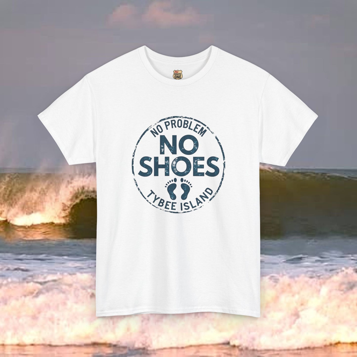 Tybee Island No Shoes No Problem, Everyday Tees, Gift for Him/Her, Comfortable Fashion, Eco-Friendly