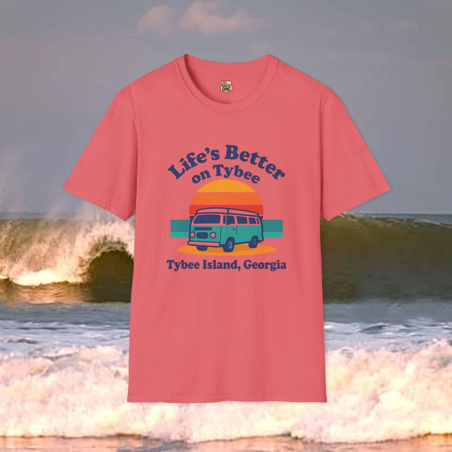 Life's Better On Tybee, Gildan 64000 Softstyle T-Shirt, Comfortable Graphic Tee, Casual Wear, Gift for Him/Her, Everyday Style, Summer Essential